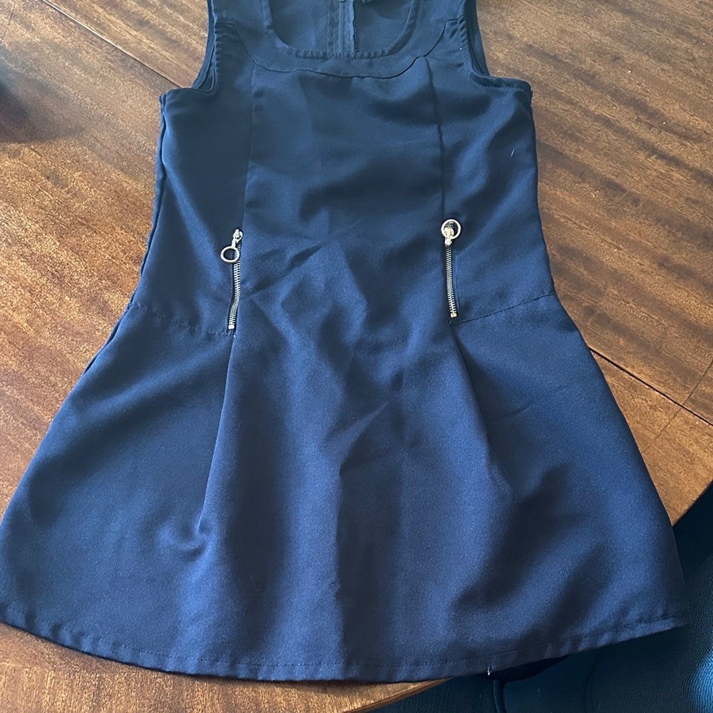 Sleeveless Dress with Zipper Accents